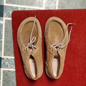 Birkenstock Unisex Tan Lace-up Suede Shoes/Moccasins